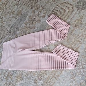 DYI pink striped leggings size extra small